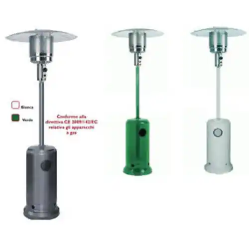 Nieuw Stufa aerea patio fungo a gas Ø 82 cm colore verde riscaldamento esterno interno
