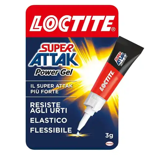 Super Attak Power Gel adesivo gel istantaneo 3 gr per gomma plastica resistente all‘acqua Op = Op