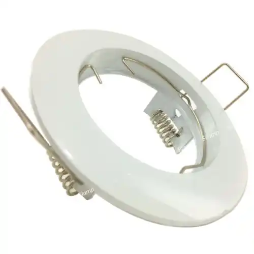 Supporto fisso per faretti a led GU10 ad incasso tondo bianco per cartongesso Flitsaanbieding