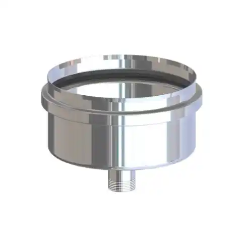 Betrouwbaar Tappo scarico condensa Ø 8 cm 80 mm in acciaio inox per stufa stufe a pellet attacco F fornito senza guarnizione