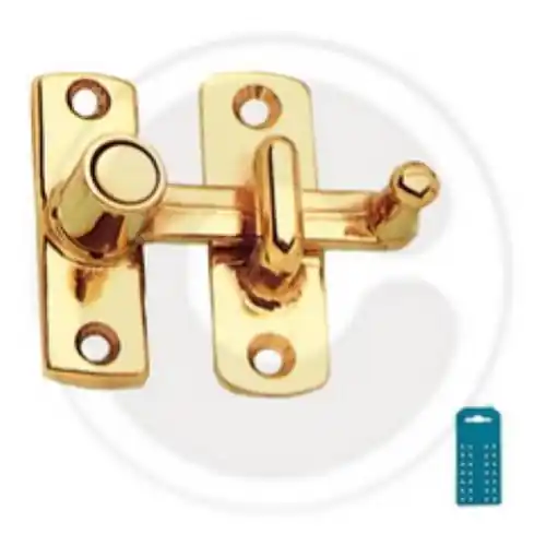Dagaanbieding tavellino a scatto in ottone lucido mm 15 cricchetto catenaccio