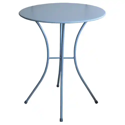 Tavolino Luna in acciaio verniciato rotondo cm Ø60x72 h azzurro giardino terrazza tavolo Meest Verkocht