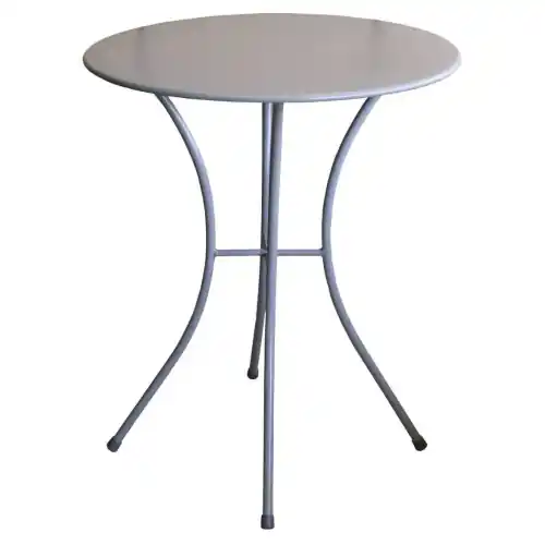 Weekendaanbieding Tavolino Luna in acciaio verniciato rotondo cm Ø60x72 h tortora per giardino terrazza tavolo