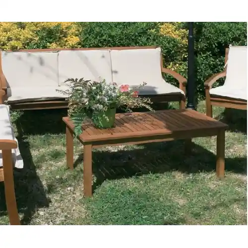 Tavolino Serata in legno con finitura ad olio 100x50x45 cm tavolo da giardino esterno Hoge Kwaliteit