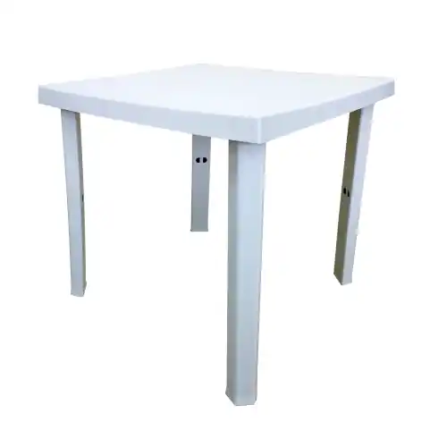 Tavolo Figaro in resina antiurto bianco senza incrocio cm 80x80x72 da giardino esterno Flitsaanbieding