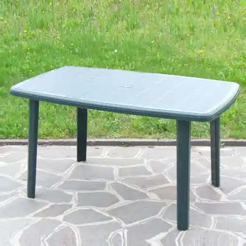 Gratis Retour Tavolo in resina antiurto Art. 56C verde 137x85x72 cm tavolino da giardino esterno