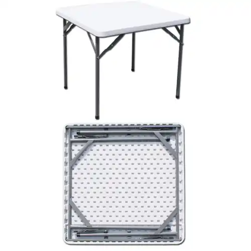 Alleen Vandaag Tavolo struttura in acciaio piano in HDPE pieghevole cm 87x87x74 tavolino da picnic campeggio