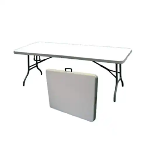 Superprijs Tavolo tavolino pieghevole Catering cm 180x75x74h bianco 200 kg di portata per esterno pic nic