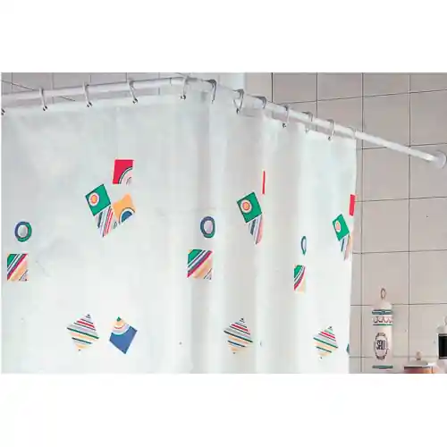 Op = Op telaio per doccia ad angolo in alluminio bianco cm 80x80x80 Ø 25 mm per tenda