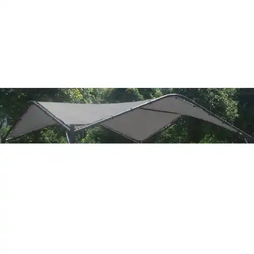 Telo di copertura per gazebo Onda 3,5x3,5 mt in poliestere 180 g/mq grigio ricambio per gazebo Must-Have