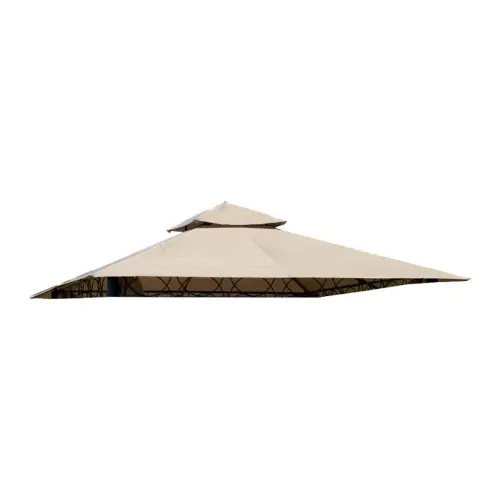 Laatste Kans Telo top copertura di ricambio per gazebo Eden 3x3 mt in poliestere beige scuro 180 g/mq con airvent