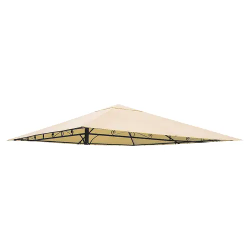 Telo top copertura di ricambio per gazebo Rodi 3x3 mt ecrù in poliestere impermeabile con airvent Gratis Retour