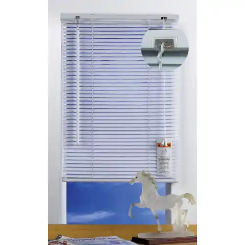 Tenda da sole veneziana in ABS bianco con lamelle 25 mm orientabili cm 120x250 da interno Koop Online