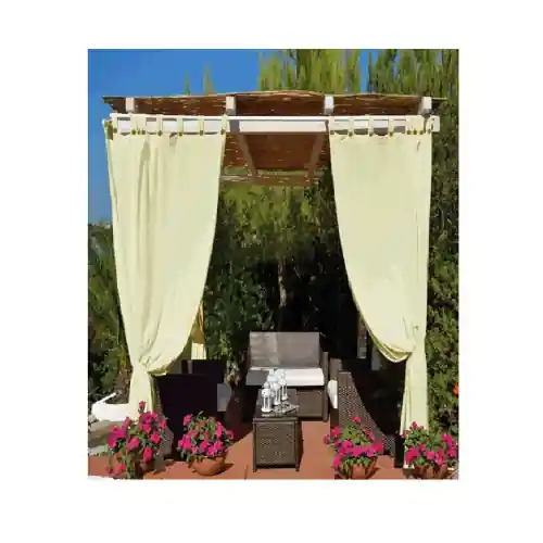 Lage Prijs Tenda telo per gazebo cm 140x270 in cotone panna con passanti e bottoni tipo Lux made in Italy adatta a gazebi e pergolati in legno