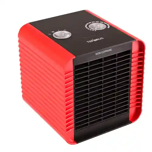 Teporus PTC 150A termoventilatore 1500W rosso caldobagno stufa elettrica Betrouwbaar