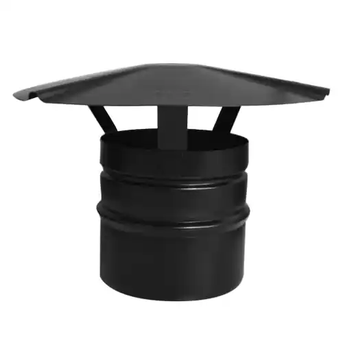 Terminale in acciaio verniciato pellet attacco Maschio Ø 140 mm resistente alle alte temperatura per stufe a pellets Beperkte Voorraad