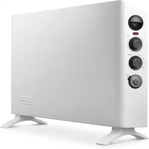 Termoconvettore DeLonghi a pavimento 2000 W + turbo 3 velocità con termostato ambientale timer e ventilazione laterale Koopje