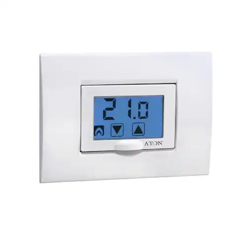 Termostato incasso Krono Touch con display retroilluminato a batterie 72x50x53 mm impostabile 2-35°C estate-inverno Bestel Nu