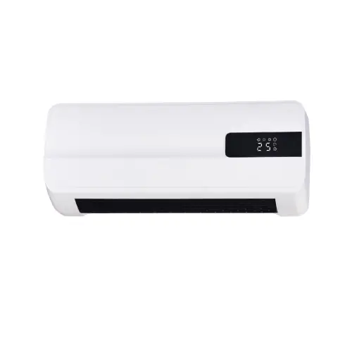 Termoventilatore a parete con 2 velocità 1000W/2000W telecomando display a led timer e termostato di sicurezza Uitverkoop