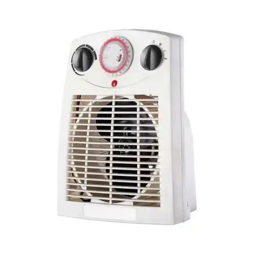Aanbieding Termoventilatore da tavolo due livelli di potenza 1000/2000W termostato regolabile e timer caldobagno scaldino