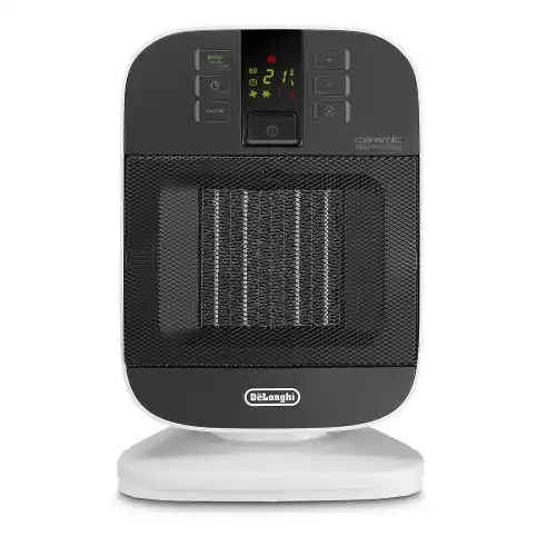Koopje Termoventilatore DeLonghi HFX60V20 ceramico 1100/2000 W 2 velocità con termostato ambientale e display led