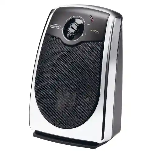 Termoventilatore DeLonghi in metallo cromato 2200W 3 potenze con termostato ambiente caldobagno scaldino Rechtstreeks Van De Fabrikant