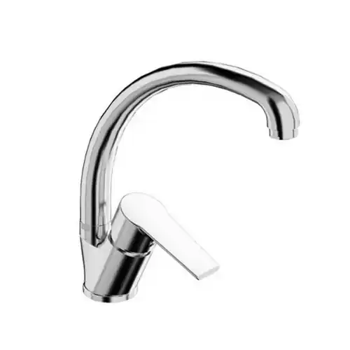Gereduceerde Prijs Tiemme miscelatorte monocomando Ten per lavello con canna girevole in ottone cromato Made in Italy