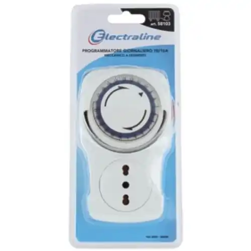 Timer meccanico, presa programmabile giornaliera temporizzata 220/240V, carico massimo 3500W, per luci di Natale Express Levering