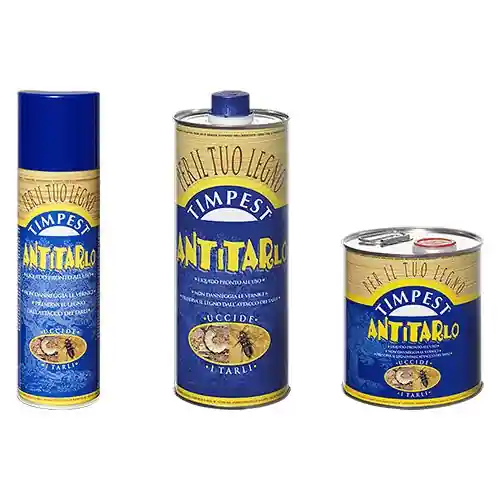 Beperkt Aanbod Timpest antitarlo per legno da 1 lt base solvente attivo contro tarli larve termiti parassiti pronto all‘uso trasparente