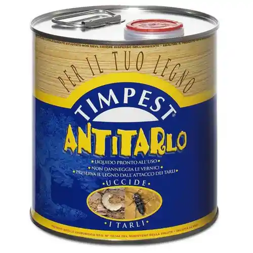 Koop Vandaag Timpest antitarlo per legno da 2,5 lt base solvente attivo contro tarli larve termiti parassiti pronto all‘uso trasparente