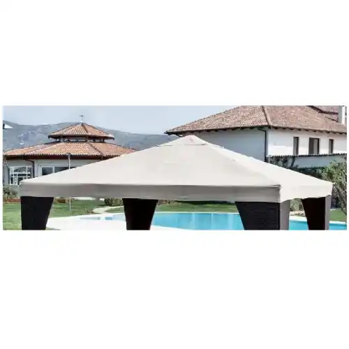 Top di ricambio per gazebo Elegant 3x3 mt in poliestere bianco telo di copertura da esterno Bestseller