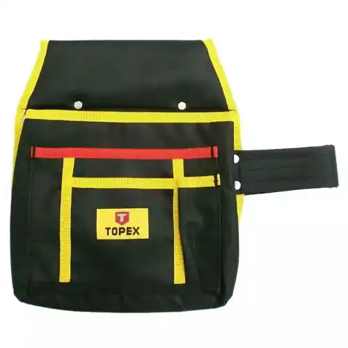 Koopje Topex Borsa porta utensili in nylon con 4 scomparti e asola porta martello tasca per attrezzi da lavoro