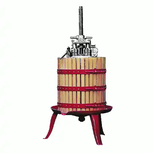 Actieprijs Torchio idraulico per vino enologia vendemmia da 127 litri con vite cm ø 5- ø 50xh.65 per la lavorazione dell‘uva vino mosto vinaccia