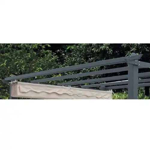 Trave tonda di ricambio per pergola 3x4 mt Ø 19 mm lunghezza 367 cm in alluminio Op = Op