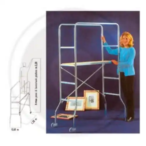 Uitverkoop Trio mini ponteggio trabattello in acciaio zincato cm 138x60x145 h per uso hobbystico e professionale