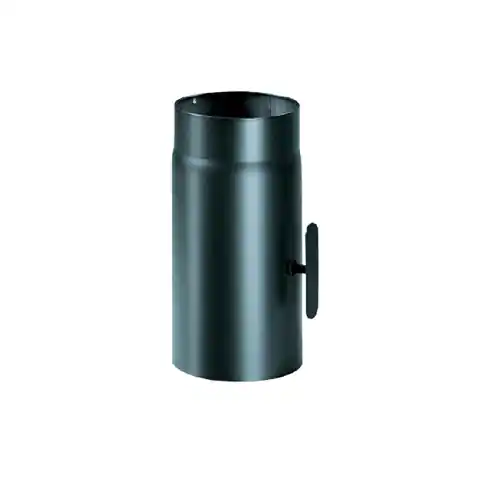 Tubo con valvola in acciaio alluminato Ø 13 x h 30 cm spessore 2 mm nero per uso interno Shop Nu