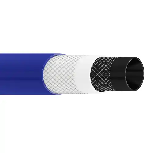 Tubo in PVC 100 mt per irrorazione e irrigazione giardino 80 bar Ø 10 x 18 mm con rinforzo tessile Gratis Retour