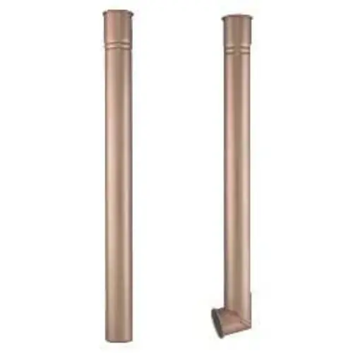Tubo pluviale terminale con gomito in acciaio verniciato tdm Ø 80 mm 2 mt Seizoensaanbieding
