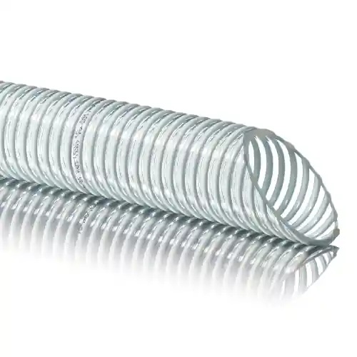 Tubo spiralato atossico 25 mt in PVC trasparente Ø 80 mm per irrigazione Must-Have