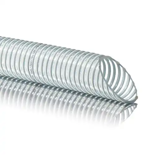 Lage Prijs Tubo spiralato atossico 50 mt in PVC trasparente Ø 35 mm per irrigazione