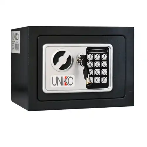 Uniko cassaforte a mobile elettronica 17E ALP 17x23x17 cm spessore porta 6 mm con 2 catenacci Veilige Betaling