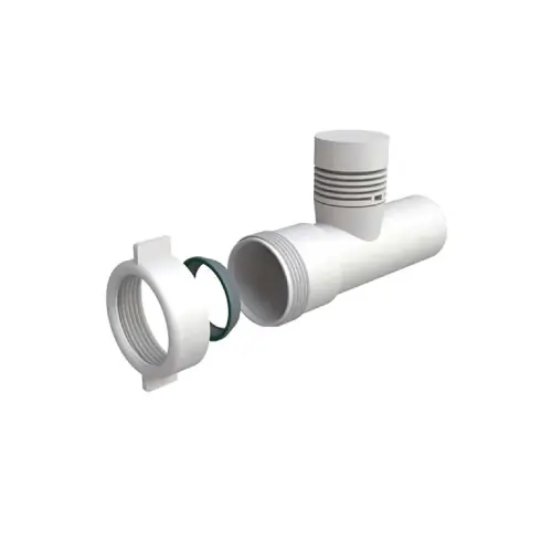 Finale Uitverkoop Valvola di immissione aria AIRPIPE in ABS bianco 1"1/2 x 40 neutralizza le depressioni dell‘impianto di scarico