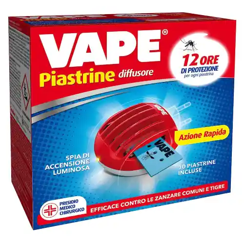 Betaalbaar Vape diffusore elettrico per piastrine + 10 piastrine classic contro zanzare comuni e tigre 12 ore protezione