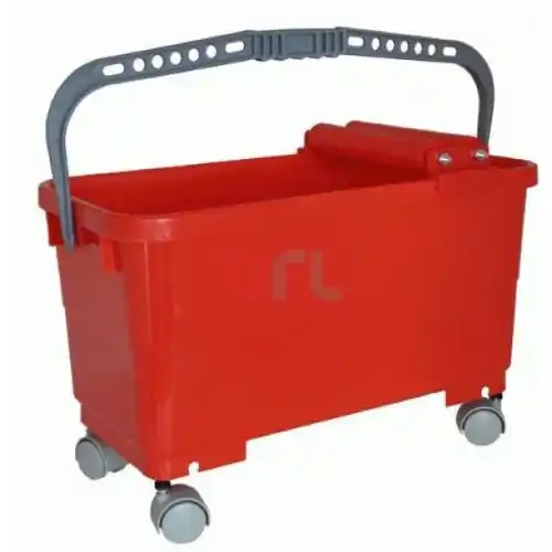vaschetta secchio lavaggio 23 lt con ruote per piastrellisti griglia plastica Weekendaanbieding