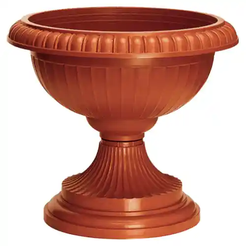 vaso con piedistallo fioriera Venezia in plastica arredo giardino cm Ø 44xh36 Weekendaanbieding