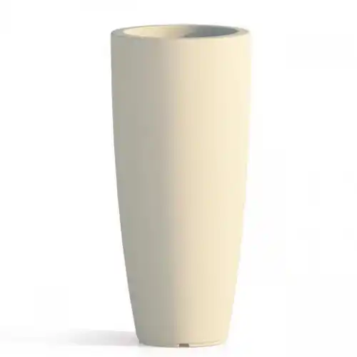 Vaso di arredamento tondo Home in resina color bianco ghiaccio Ø 40x90 cm per arredo interno ed esterno Superprijs