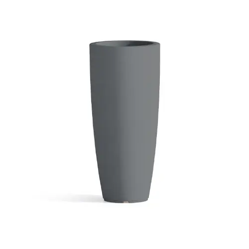 Vaso di arredamento tondo Home in resina color grigio pietra Ø 40x90 cm per arredo interno ed esterno Voordeelprijs
