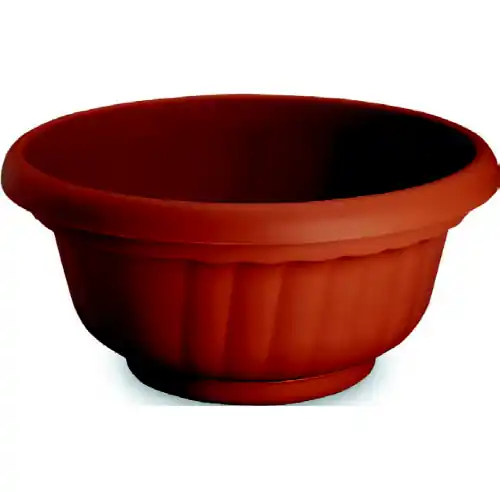 vaso in plastica con sottovaso mod Sibari Ø cm 40x13,5h vasi piante da giardino Koopje
