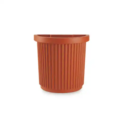 Gratis Retour vaso in plastica mod Egeo cm 50x26x48h semicircolare arredo esterno giardino