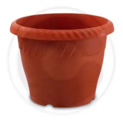 Vaso in plastica tondo mod Olimpo" ø cm25x18h piante fiori arredo esterno interno giardino Beperkt Aanbod